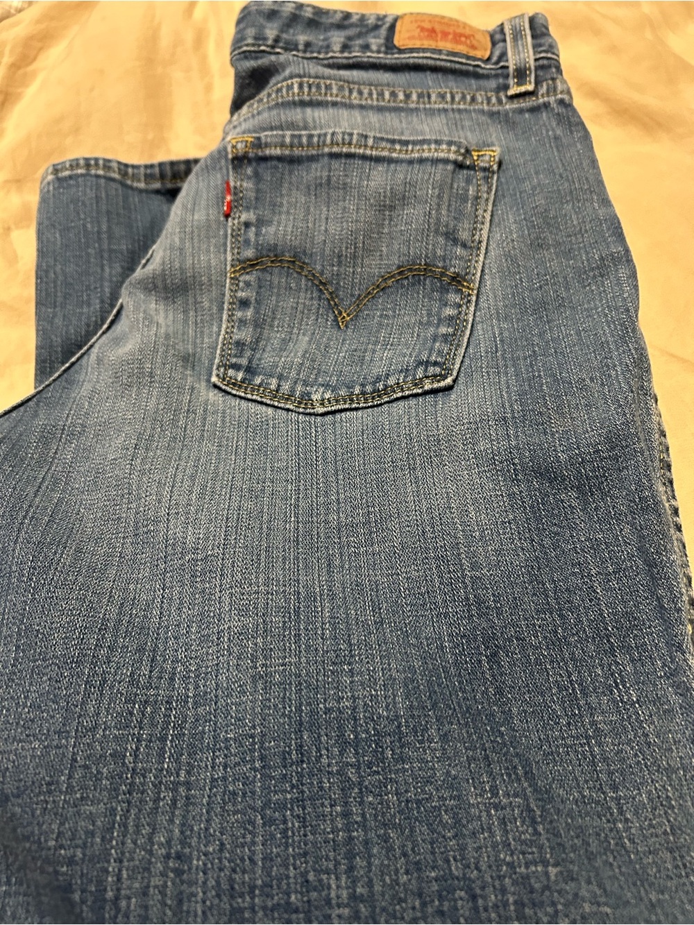 LEVI’S Mid Rise 553 and Boot Jeans - Blue Denim short - Picture 7 of 8